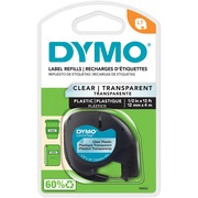 Dymo Letra Tag Labelmaker Tapes - 1/2" Width - Direct Thermal - Clear - Plastic - Easy Peel - 1 Each DYM16952