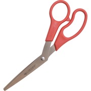 Westcott All Purpose 8" Bent Scissors - 3.50" Cutting Length - 8" Overall Length - Bent-left/right - Stainless Steel - Bent Tip - Stainless Steel - 1 Each ACM10703