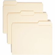 Smead 1/3 Tab Cut Letter Recycled Top Tab File Folder - 8 1/2" x 11" - 3/4" Expansion - Top Tab Location - Assorted Tab Position - 11 pt. - 1 Plys - Manila - Tab - 10% Recycled - 100 / Box SMD10330