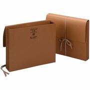 Smead Letter Recycled File Wallet - 8 1/2" x 11" - 3 1/2" Expansion - Redrope - Reinforced Gusset - 30% Recycled - 1 Each SMD71053