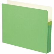 Smead Straight Tab Cut Letter Recycled File Pocket - 8 1/2" x 11" - 1 3/4" Expansion - Top Tab Location - 9 pt. - Card Stock - Green - Tear Resistant - 10% Recycled - 1 Each SMD73216