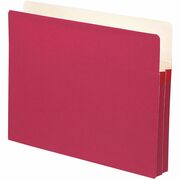 Smead Straight Tab Cut Letter Recycled File Pocket - 8 1/2" x 11" - 1 3/4" Expansion - Top Tab Location - 9 pt. - Card Stock - Red - Tear Resistant - 10% Recycled - 1 Each SMD73221