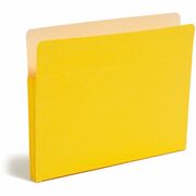 Smead Straight Tab Cut Letter Recycled File Pocket - 8 1/2" x 11" - 1 3/4" Expansion - Top Tab Location - 9 pt. - Yellow - Tear Resistant - 10% Recycled - 1 Each SMD73223