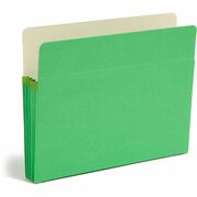 Smead Straight Tab Cut Letter Recycled File Pocket - 8 1/2" x 11" - 3 1/2" Expansion - Top Tab Location - 9 pt. - Card Stock - Green - Tear Resistant - 10% Recycled - 1 Each SMD73226