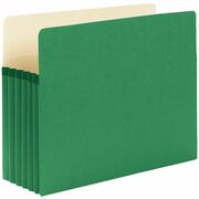 Smead Straight Tab Cut Letter Recycled File Pocket - 8 1/2" x 11" - 5 1/4" Expansion - Top Tab Location - 9 pt. - Green - Tear Resistant - 10% Recycled - 1 Each SMD73236