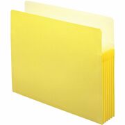 Smead Straight Tab Cut Letter Recycled File Pocket - 8 1/2" x 11" - 5 1/4" Expansion - Top Tab Location - Card Stock - Yellow - Tear Resistant - 10% Recycled - 1 Each SMD73243