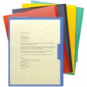 Smead Letter File Jacket - 8 1/2" x 11" - Polypropylene - Black, Blue, Green, Red, Yellow - 5 / Pack SMD85740