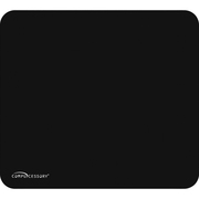 Compucessory Smooth Cloth Nonskid Mouse Pads - 9.50" Width x 8.50" Depth - Black - Rubber, Cloth - 1 Each CCS23617