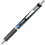 EnerGel EnerGel RTX Liquid Gel Pen - 0.7 mm Medium Needle Pen Point - Refillable - Retractable - Black Ink - Gel-based - Blue, Black, Stainless Steel Barrel - Metal Tip - 1 Each PENBLN77A