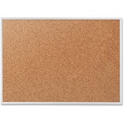Quartet Classic Series Bulletin Board - 24" Board Height x 36" Board Width - Brown Natural Cork Surface - Heavy-gauge, Self-healing, Heavy Duty - Silver Aluminum Frame - 1 Each QRT2303