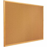 Quartet Classic Series Cork Bulletin Board - 24" Board Height x 36" Board Width - Brown Natural Cork Surface - Self-healing, Flexible, Durable - Oak Frame - 1 Each QRT303