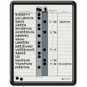 Quartet Classic In/Out Board - 14" Board Height x 11" Board Width - Gray Porcelain Surface - Magnetic, Durable, Stain Resistant, Dent Resistant, Ghost Resistant, Scratch Resistant - Black Frame - 1 Each QRT750