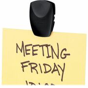 Fellowes Partition Additions Clip - 1.3" Width - 40 Sheet Capacity - for Memo, Notes, List - Repositionable, Tackable - Dark Graphite - Plastic - 4 / Pack FEL75270