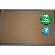 Quartet Prestige Bulletin Board - 24" Board Height x 36" Board Width - Brown Cork Surface - Self-healing, Durable - Graphite Frame - 1 Each QRTB243G