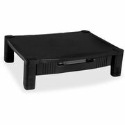 Kantek Height-Adjustable Monitor Stand with Organizing Drawer - 60 lb Load Capacity - 6" Height x 13" Width - Black KTKMS420
