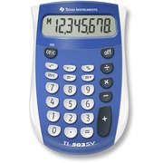 Texas Instruments TI503 SuperView Pocket Calculator - 8 Digits - LCD - Battery Powered - 0.7" Height x 3.1" Width x 4.8" Depth - Blue, Gray - 1 Each TEXTI503SV