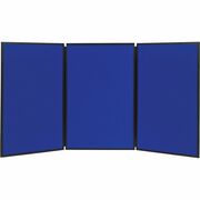 Quartet Show-It! 3-sided Display System - 36" Board Height x 72" Board Width - Gray Fabric, Blue Surface - Dual Sided, Lightweight, Resilient, Durable, Tackable - 3 - 1 Each QRTSB93513Q