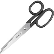Westcott All Purpose Kleencut 7" Straight Scissors - 3.31" Cutting Length - 7" Overall Length - Stainless Steel - Straight Tip - Black - 1 Each ACM19017