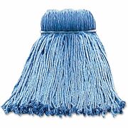 Layflat Screw-type Cut-end Wet Mop Head - Yarn - Blue - 1 Each IMP26116