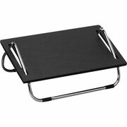 Safco Adjustable Footrests - 5" Adjustable Height - Black, Silver - 1 Each SAF2105
