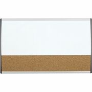 Quartet Arc Cubicle Combination Board - 30" (2.5 ft) Width x 18" (1.5 ft) Height - White Cork Surface - Silver Aluminum Frame - Horizontal - Magnetic - 1 Each QRTARCCB3018