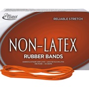 Alliance Rubber Rubber Bands - Size: #117B - 7" Length x 0.1" Width - Latex-free, Stretchable - Synthetic Rubber - Orange - 250 / Box ALL37176