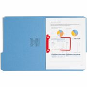 Smead U-Clip Bonded Fasteners - 2" Size Capacity - for Folder - Flexible, Heavy Duty, Self-adhesive, Acid-free - Red, White - Poly - 100 / Box SMD68260