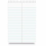 Universal Steno Pads, Gregg Rule, Red Cover, 80 White 6 x 9 Sheets - 1 Subject(s) - 80 Sheets - Spiral - Red Margin - 16 lb Basis Weight - 6" x 9" Sheet Size - 9" Height x 6" Width - White Paper UNV96920