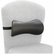 Safco Memory Foam Lumbar Support Backrest - Strap Mount - Black - 1 Each SAF7154BL