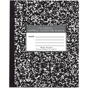 Roaring Spring Wide Ruled Flexible Cover Composition Book - 36 Sheets - 72 Pages - Printed - Sewn/Tapebound - Both Side Ruling Surface - Ruled Red Margin - 15 lb Basis Weight - 56 g/m&#178; Grammage - 8 1/2" x 7" Sheet Size - 0.13" Height x 7" Width x 8.5 ROA77332
