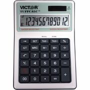 Victor 99901 TuffCalc Calculator - Extra Large Display, Angled Display, Water Proof, Shock Resistant, Battery Backup, 3-Key Memory, Independent Memory, Dual Power, Washable - Battery/Solar Powered - 1.8" Height x 4.6" Width x 6.5" Depth - White - 1 Each VCT99901