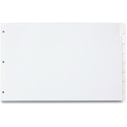 Cardinal&reg; Write 'n Erase Special Mylar Tab Dividers - 8 x Divider(s) - Write-on Tab(s) - 8 Tab(s)/Set - 17.5" Divider Width x 11.50" Divider Length - Tabloid - 11" Width x 17" Length - White Divider - White Tab(s) - Reinforced Tab, Reinforced Hole, Er CRD84271