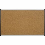 Quartet Arc Cubicle Bulletin Board - 18" Board Height x 30" Board Width - Brown Natural Cork Surface - Durable, Self-healing - Silver Aluminum Frame - 1 Each QRTARCB3018