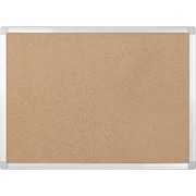 MasterVision Earth Series Cork Board - 24" Board Height x 36" Board Width - Cork Surface - Self-healing - Aluminum Frame - 1 Each BVCCA031790