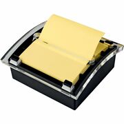 Post-it&reg; Note Dispenser - 3" x 3" Note - 100 Note Capacity - Black, Clear MMMDS330BK
