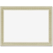 Geographics Flourish Gold Foil Award Certificates - 24 lb Basis Weight - 8.5" Width x 11" Length - Inkjet, Laser Compatible - White Border - Parchment Paper - 12 / Pack GEO45492
