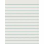 Pacon Ruled Newsprint Practice Paper - Letter - 500 Sheets - 0.37" Ruled - Letter - 8 1/2" x 11" Sheet Size - White Paper - 500 / Ream PAC2603