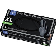 Medline VersaShield STORM Nonsterile Nitrile Gloves - X-Large Size - Black - Textured, Latex-free - For Healthcare Working - 90 / Box MIIMG6114