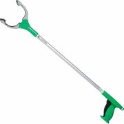 Unger Nifty Nabber Trigger Grip - 32" Reach - Lightweight, Durable - Aluminum, Plastic - Silver, Green - 1 Each UNGNT080