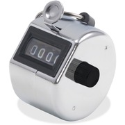 Advantus Hand Model Tally I Tally Counter - 4 Digit - Finger Ring - Handheld - Chrome AVT9841000