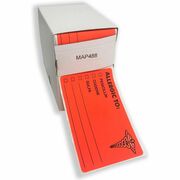 Tabbies ALLERGIC TO Medical Allergy Label - 4" Width x 2" Length - Permanent Adhesive - Rectangle - Fluorescent Red - Self-adhesive - 100 / Roll - 100 / Roll TAB00488
