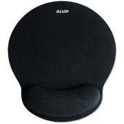 Allsop ComfortFoam Memory Foam Mouse Pad with Wrist Rest - 1" Height x 9" Width x 10" Depth - Black - Memory Foam - Stress Resistant - Mouse - 1 Each ASP30203