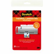 Scotch Thermal Laminating Pouches - Sheet Size Supported: 5" Width x 7" Length - Laminating Pouch/Sheet Size: 5.20" Width x 7.20" Length x 5 mil Thickness - Glossy - for Photo, Document, Lists, Card, Recipe, Artwork - Photo-safe, Double Sided - Clear - 20 MMMTP590320