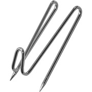 Advantus Panel Wall Wire Hooks - for Calendar, Notes, Memo, Wall, Cubicle, Key - Silver - Powder Coated - 25 / Pack AVT75370