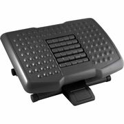 Kantek Premium Ergonomic Footrest with Rollers - 4" to 6.50" Adjustable Height - Black - 1 Each KTKFR750