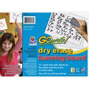 GoWrite!&reg; Dry Erase Learning Board - 11" (0.9 ft) Width x 8.3" (0.7 ft) Height - 5 / Pack PACLB8511