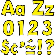 Trend Playful Uppercase/Lowercase Ready Letters - 4" Height x 9" Length - Yellow - 216 / Pack TEPT79743