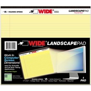 Roaring Spring Wide College Ruled Landscape Legal Pad - 40 Sheets - 80 Pages - Printed - Stapled/Tapebound - Both Side Ruling Surface - Red Margin - 20 lb Basis Weight - 75 g/m&#178; Grammage - 11" x 9 1/2" Sheet Size - 0.25" Height x 11" Width x 9.5" Len ROA74501