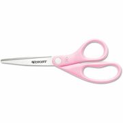 Westcott 8" Breast Cancer Awareness Straight Scissors - 8" Overall Length - Straight-left/right - Stainless Steel - Pink - 1 Each ACM15387
