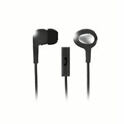 Maxell In-Ear Earbuds with Microphone and Remote - Stereo - Mini-phone (3.5mm) - Wired - 16 Ohm - 20 Hz to 20 kHz - Earbud - Binaural - Open - 4 ft Cable - Black MAX190300